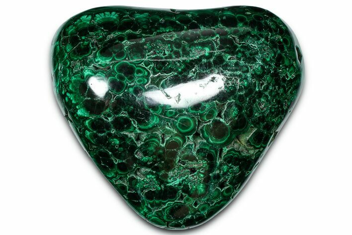 Flowery Polished Malachite Specimen - DR Congo #360844